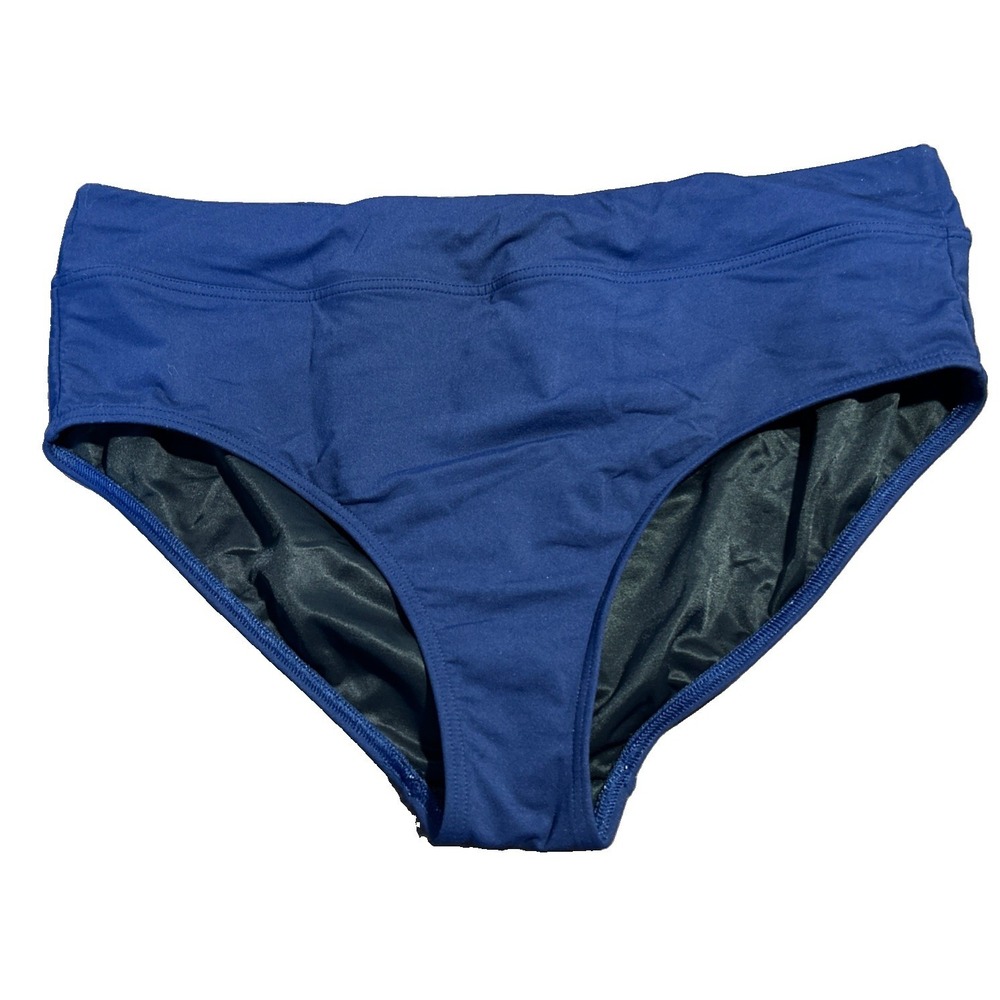 Land's End Women's Size 18 Swim Bottoms Navy Blue Fully Lined